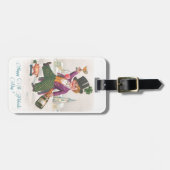 ヴィンテージハッピーSt patricks dayシャムロックシャンパーニュ ラゲッジタグ (正面横)