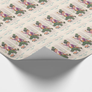 ヴィンテージハッピーSt patricks dayシャムロックシャンパーニュ ラッピングペーパー