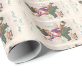 ヴィンテージハッピーSt patricks dayシャムロックシャンパーニュ ラッピングペーパー (ロールコーナー)