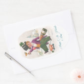 ヴィンテージハッピーSt patricks dayシャムロックシャンパーニュ 楕円形シール (封筒)