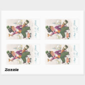 ヴィンテージハッピーSt patricks dayシャムロックシャンパーニュ 長方形シール (シート)