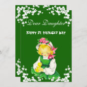 ヴィンテージハッピーSt patricks dayドータークローバーおもしろい シーズンカード (正面/裏面)