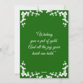 ヴィンテージハッピーSt patricks dayドータークローバーおもしろい シーズンカード (裏面)