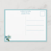 ヴィンテージハトと花でイースターの願い ポストカード (裏面)