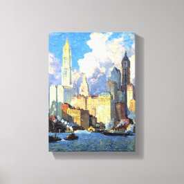 ヴィンテージハドソンリバーウォーターフロント キャンバスプリント