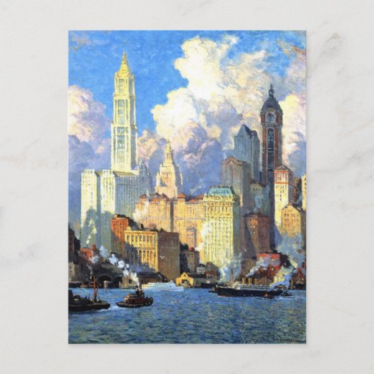 ヴィンテージハドソンリバーウォーターフロント ポストカード (正面)