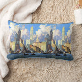 ヴィンテージハドソンリバーウォーターフロント ランバークッション (ブランケット)