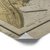 ヴィンテージハドソン川の地図(1930年) ポスター (角)