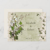 ヴィンテージハナミツタ花の保存日 案内ポストカード (正面/裏面)