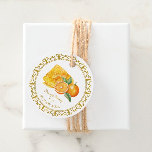 ヴィンテージハニカムオレンジインフォードハニーつるラベル フェイバータグ (インサイチュ)