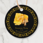 ヴィンテージハニカムシナモン注入ハチミツつるラベル フェイバータグ (正面)