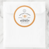 ヴィンテージハニカムパターンラウンドjarステッカーラベル ラウンドシール (バッグ)