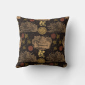 ヴィンテージハニカムビーブラック子供部屋 クッション (裏面)