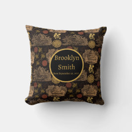 ヴィンテージハニカムビーブラック子供部屋 クッション