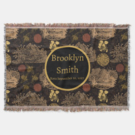 ヴィンテージハニカムビーブラック子供部屋 スローブランケット