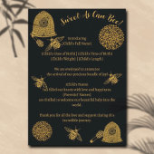 ヴィンテージハニカムビーブラック誕生発表 招待状