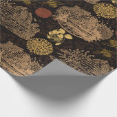 ヴィンテージハニカムビーブラック ラッピングペーパー (角)