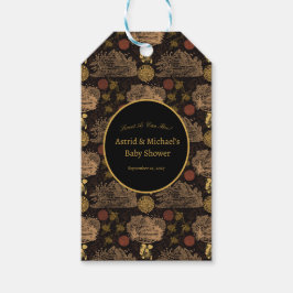 ヴィンテージハニカムビー黒ベビーシャワー ギフトタグ