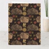 ヴィンテージハニカムビー黒ベビーシャワー サンキューカード (裏面)