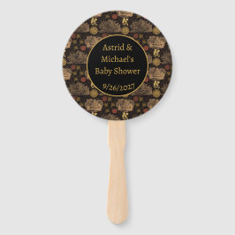 ヴィンテージハニカムビー黒ベビーシャワー ハンドファン