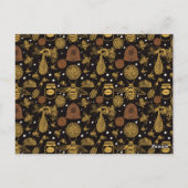 ヴィンテージハニカムビー黒ベビーシャワー ポストカード (裏面)