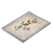 ヴィンテージハニーサックルイラストレーション(テクスチャあり) ノートブック (左側)