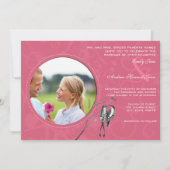 ヴィンテージハニーサックルハミングバードウェディング招待 招待状 (正面)