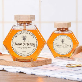 ヴィンテージハニージャールラベルビーアピールラウンドステッカー ラウンドシール