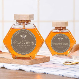 ヴィンテージハニージャールラベルビーアピールラウンドステッカー ラウンドシール