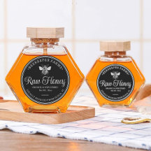 ヴィンテージハニージャールラベルビーアピールラウンドステッカー