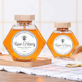 ヴィンテージハニージャールラベルビーアピールラウンドステッカー ラウンドシール