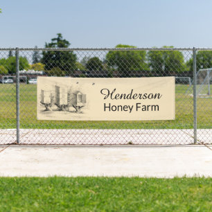 ヴィンテージハニーハイブとビービジネスバナー 横断幕