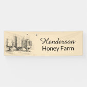 ヴィンテージハニーハイブとビービジネスバナー 横断幕 (横)