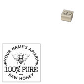 ヴィンテージハニービーカスタムロゴ ラバースタンプ (押印)