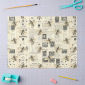 ヴィンテージハニービーシリーズデザイン10ティッシュペーパー 薄葉紙 (クラフト)