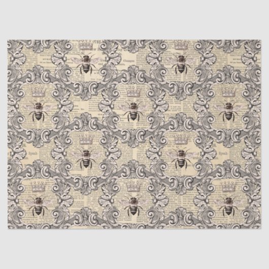 ヴィンテージハニービーシリーズデザイン17ティッシュペーパー 薄葉紙 (正面)