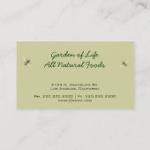 ヴィンテージハニービースケッチカスタム 名刺 (裏面)