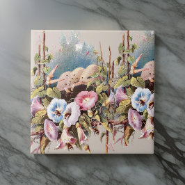 ヴィンテージハニービーズフラワーガーデンパステル | タイル