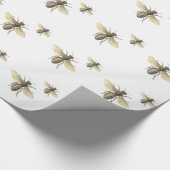 ヴィンテージハニービーデザイン包装紙 ラッピングペーパー (角)