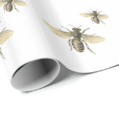 ヴィンテージハニービーデザイン包装紙 ラッピングペーパー (ロールコーナー)