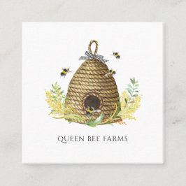 ヴィンテージハニービーハイブ養蜂家 スクエア名刺