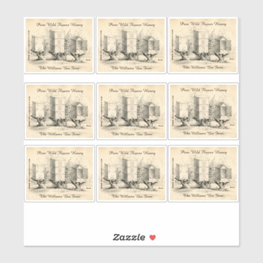 ヴィンテージハニービーハイブ シール (シート)