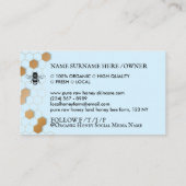 ヴィンテージハニービーハニカムアフィールブルー 名刺 (裏面)