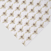 ヴィンテージハニービーパターン（の模様が）あるティッシュペーパー 薄葉紙 (詳細)