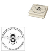 ヴィンテージハニービーラウンド ラバースタンプ (押印)