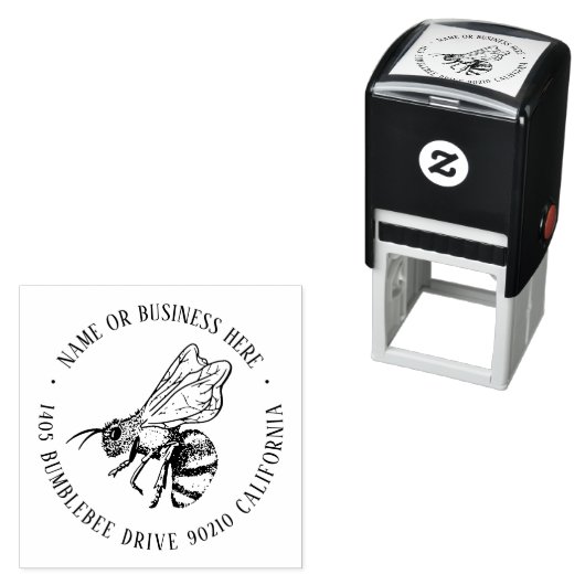 ヴィンテージハニービー事業名と差出人住所 セルフインキングスタンプ (インサイチュ)