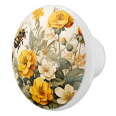 ヴィンテージハニービー植物学 セラミックノブ (右)