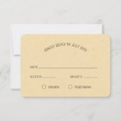 ヴィンテージハニービー結婚式の出欠確認 出欠カード (正面)