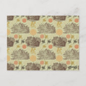 ヴィンテージハニー(昆虫)マルハナバチセージ赤ちゃんシャワー ポストカード (裏面)