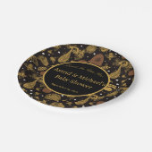 ヴィンテージハニー（昆虫）マルハナバチブラックベビーシャワー ペーパープレート (アングル)